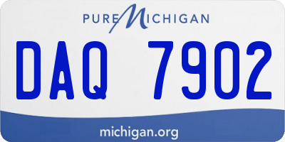 MI license plate DAQ7902