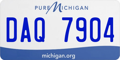 MI license plate DAQ7904
