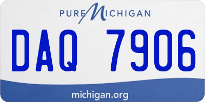 MI license plate DAQ7906