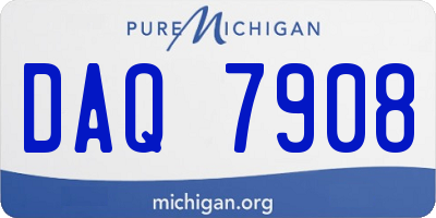 MI license plate DAQ7908