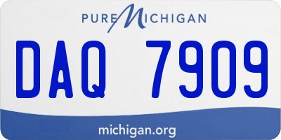 MI license plate DAQ7909
