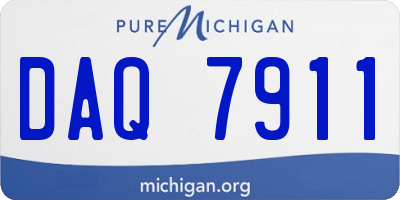 MI license plate DAQ7911