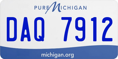 MI license plate DAQ7912