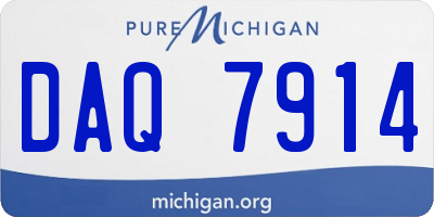 MI license plate DAQ7914