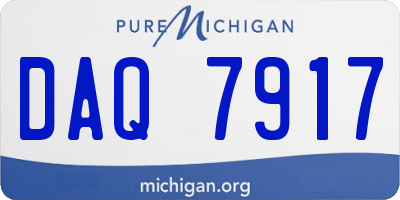 MI license plate DAQ7917