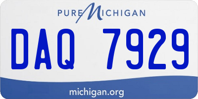 MI license plate DAQ7929