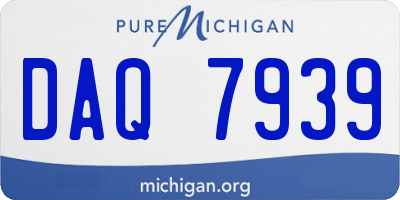 MI license plate DAQ7939