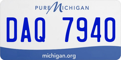 MI license plate DAQ7940