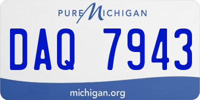 MI license plate DAQ7943