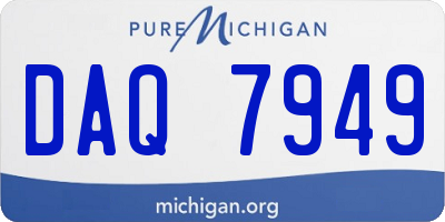 MI license plate DAQ7949