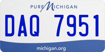 MI license plate DAQ7951