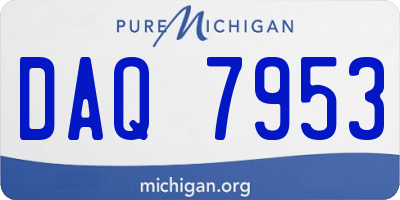 MI license plate DAQ7953