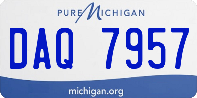 MI license plate DAQ7957