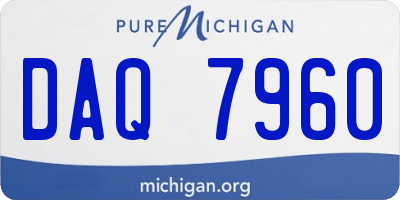 MI license plate DAQ7960