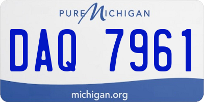 MI license plate DAQ7961