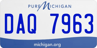 MI license plate DAQ7963