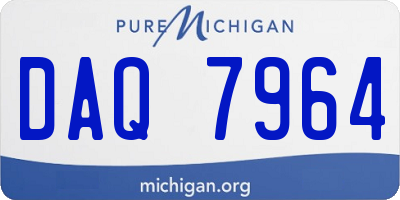 MI license plate DAQ7964