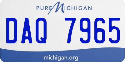 MI license plate DAQ7965