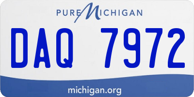 MI license plate DAQ7972