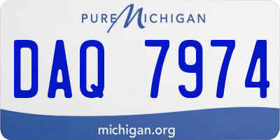 MI license plate DAQ7974
