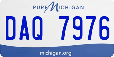 MI license plate DAQ7976