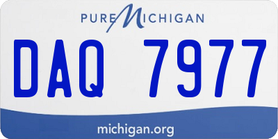 MI license plate DAQ7977