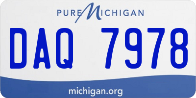 MI license plate DAQ7978