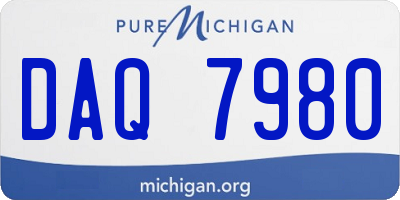 MI license plate DAQ7980