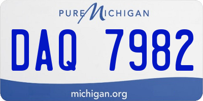 MI license plate DAQ7982