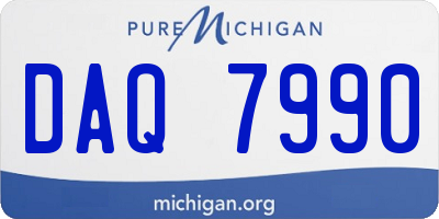 MI license plate DAQ7990