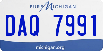 MI license plate DAQ7991