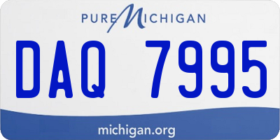 MI license plate DAQ7995