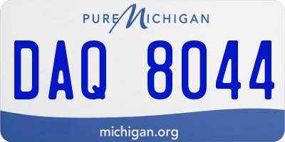 MI license plate DAQ8044