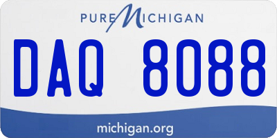 MI license plate DAQ8088