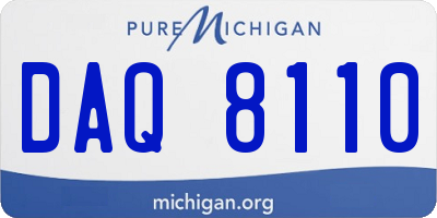 MI license plate DAQ8110