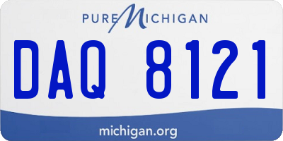 MI license plate DAQ8121