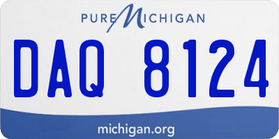 MI license plate DAQ8124