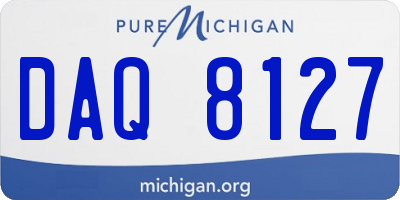 MI license plate DAQ8127
