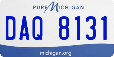 MI license plate DAQ8131
