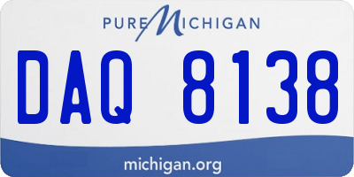 MI license plate DAQ8138