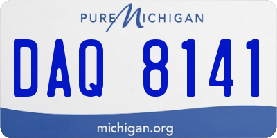 MI license plate DAQ8141