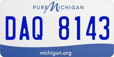 MI license plate DAQ8143