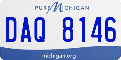 MI license plate DAQ8146