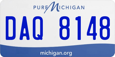 MI license plate DAQ8148