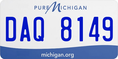 MI license plate DAQ8149