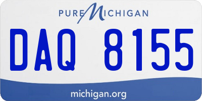 MI license plate DAQ8155