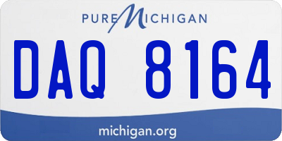MI license plate DAQ8164