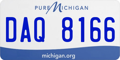 MI license plate DAQ8166