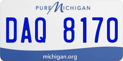 MI license plate DAQ8170