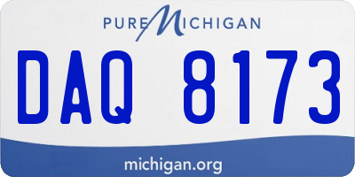 MI license plate DAQ8173